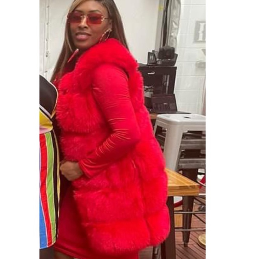 Red Fur Vest